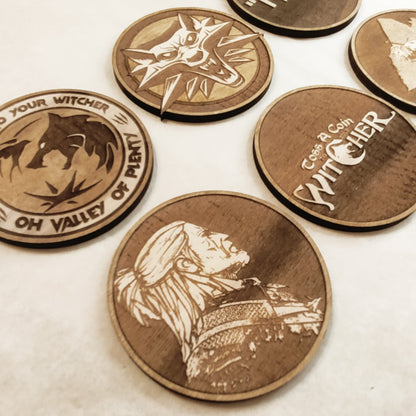 Set of 6 Wooden Coasters - Handmade Gift - Housewarming - Wood Kitchenware