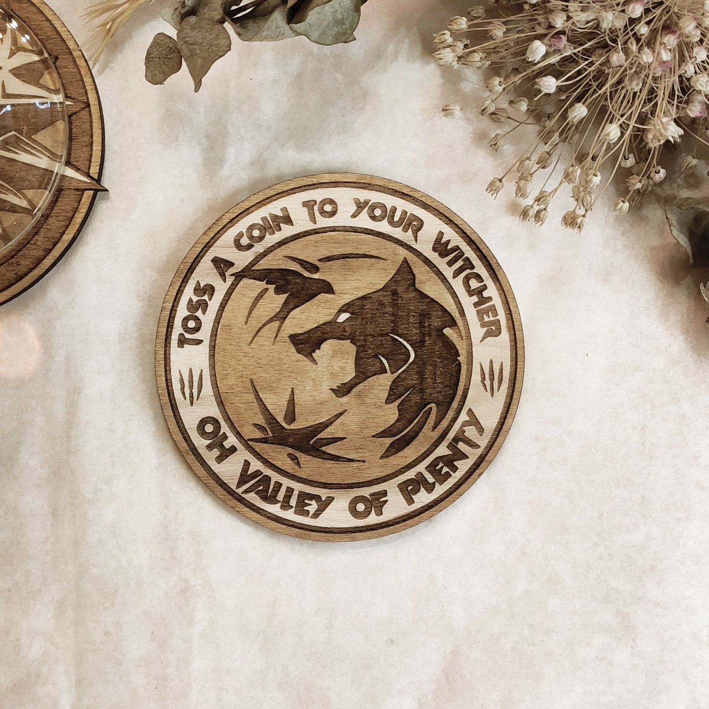 Set of 6 Wooden Coasters - Handmade Gift - Housewarming - Wood Kitchenware