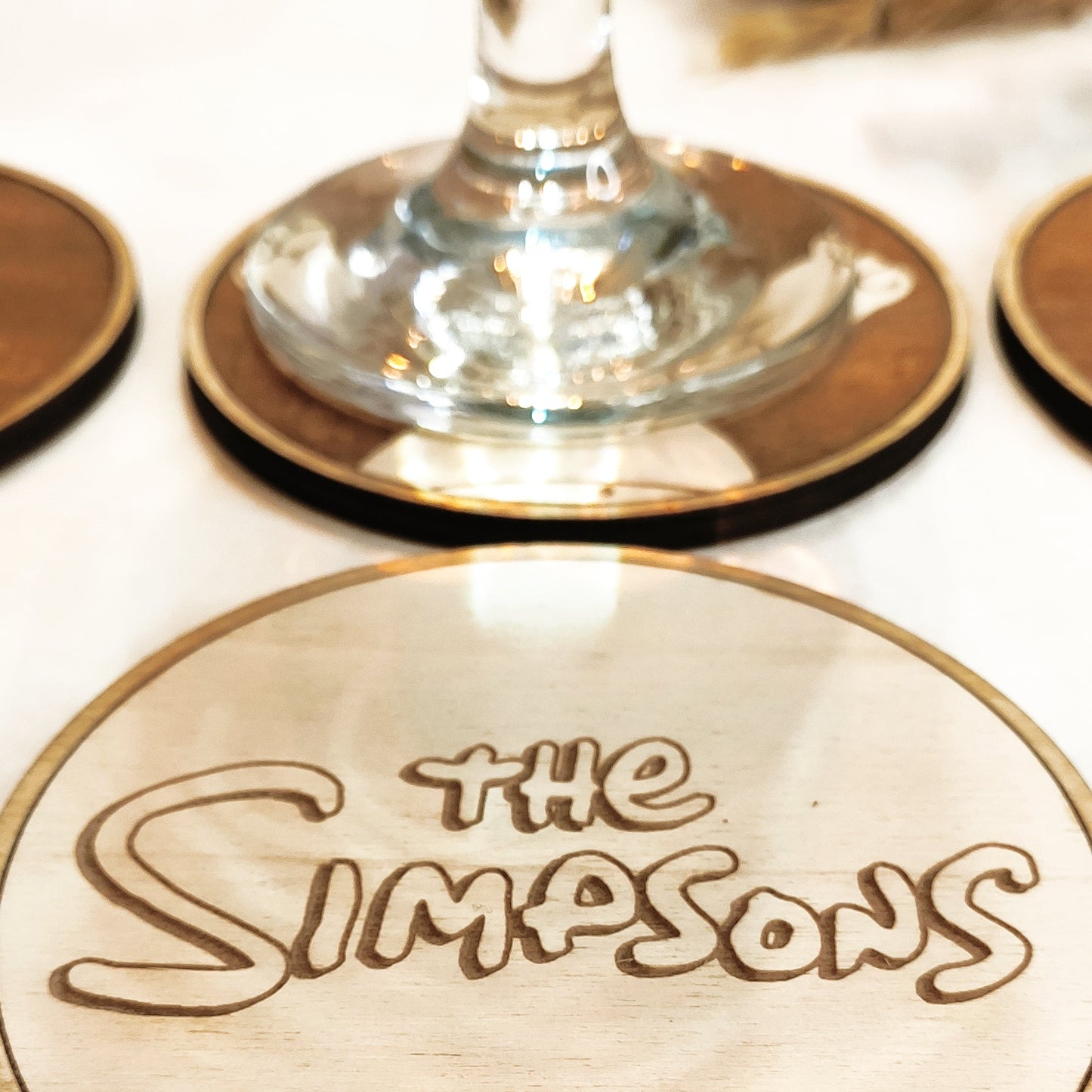 Set of 6 Wooden Coasters - Handmade Gift - Housewarming - Wood Kitchenware