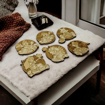 Set of 6  Wooden Coasters - Handmade Gift - Housewarming - Wood Kitchenware - Guardians of The Galaxy