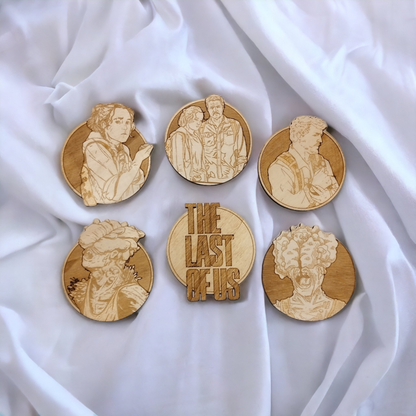 Set of 6 Wooden Coasters - Handmade Gift - Housewarming - Wood Kitchenware