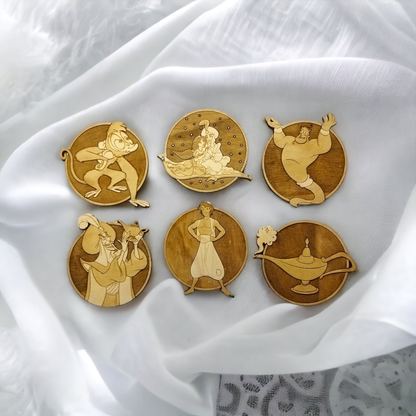 Set of 6 Wooden Coasters - Handmade Gift - Wood Kitchenware