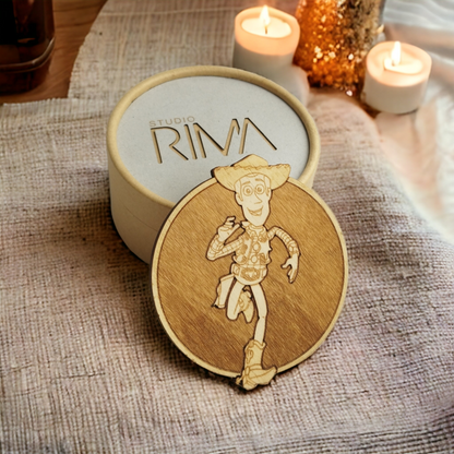 Set of 6  Wooden Coasters - Handmade Gift - Housewarming - Wood Kitchenware