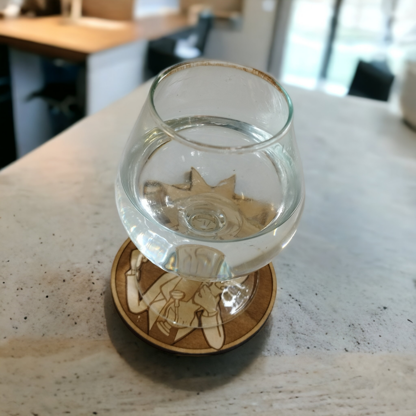 Set of 6 Wooden Coasters - Handmade Gift - Housewarming - Wood Kitchenware