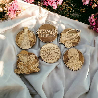 Set of 6  Wooden Coasters - Handmade Gift - Housewarming - Wood Kitchenware